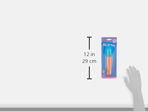Kaytee Bunny Flip-N-Toss Toy Carrot for Rabbits, Guinea Pigs, and Other Small Animals (Pack of 2)