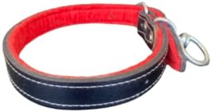 Genuine Leather Puppy Collar | 22 in Length | Designed for Pups, Hunting Dogs, Wolfdogs, Kangals | Secure Fit | Durable Leather | Black Color | One Size