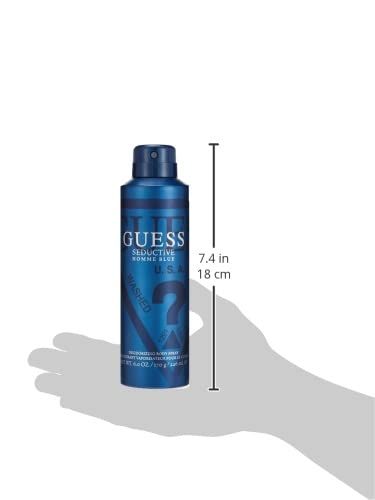 Guess Men Body Spray, 6 Ounce | Seductive Homme Blue | Pack of 2