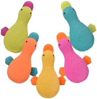 Multipet Duckworth Latex Dog Toy, Assorted Colors, Squeaker, Small, (Pack of 1)