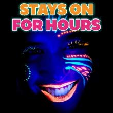 Kraze FX Dome Stroke - Neon Daze (25 gm), Water Activated, Professional UV Glow Blacklight Reactive Face and Body Painting Rainbow Cakes, Hypoallergenic, Safe, 1-Stroke Split Cake