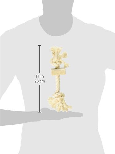 "Scott Pet 5/8"" X 8"" 1 Piece Rope Toy With Antler, Small, White", tan (AB01W)