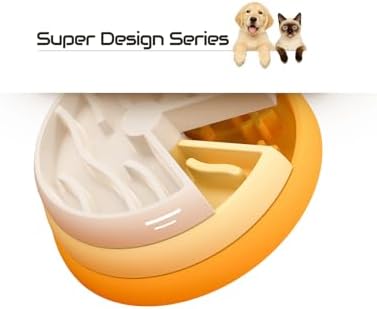 Slow Feeder Dog Bowl - 3-Tier Rotating Interactive Dog Puzzle Toy for Mental Enrichment & IQ Training - Anti-Gulping Bloat Stop Dog Feeder for Small & Medium Dogs and Cats, Food-Grade & Non-Slip