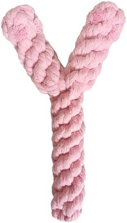 Y Shape Rope Knotted Chew Toy for Dog, Pink