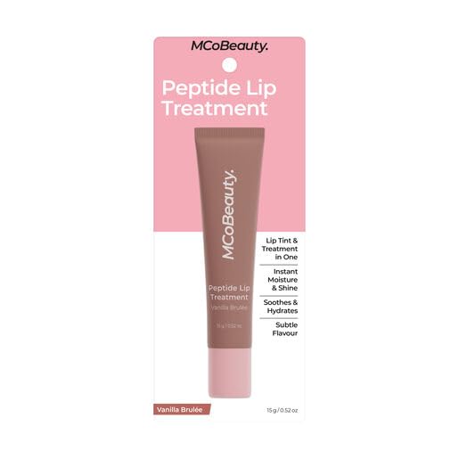 MCoBeauty - Peptide Treatment - High Gloss Lip Plumper with Peptides and Shea Butter - Nude Beige Shade - Plumps and Smooths - Softens Appearance of Dry Lips - Lip Glosses - Stocking Stuffers