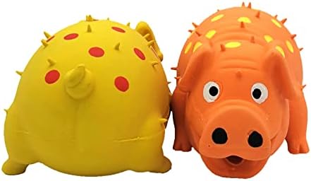 2 Pack Latex Pig Dog Toys that Oinks for Small Medium Large Dogs