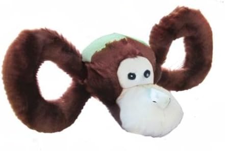 Jolly Pets Tug-A-Mal Monkey Squeaky Tug Dog Toy, Extra Large
