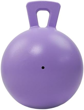 Jolly Pets Tug-n-Toss Heavy Duty Dog Toy Ball with Handle, 10 Inches/X-Large, Light Purple