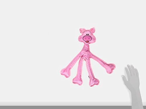 Multipet 43325-1 Skele-Ropes Animals Toy, Pig, 15", Pink