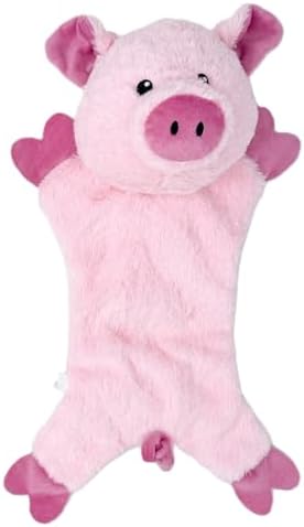 Fuzzl Pickles Pig Crinkle & Squeak Dog Toy β No Mess Minimal Stuffing Plush Puppy Toy β Interactive Soft Dog Squeaky Toy for Small to Medium Dogs β Durable Shaking, Tossing & Cuddling Toy