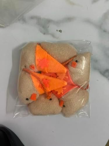 Catnip Mouse Toys 6 Pack with Maple Leaf Hats for Indoor Cats