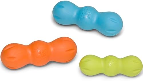 WEST PAW Zogoflex Rumpus Dog Chew Toy – Floatable Toy for Dogs, Aggressive Chewers – Puppy Chewing Toys for Catch, Fetch – Recyclable, Dishwasher-Safe, Small 5.25", Tangerine