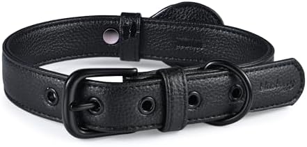 Blueberry Pet Microfiber Leather AirTag Dog Collar