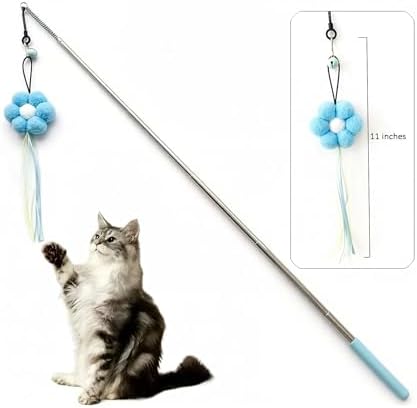 Cat Teaser Wand Toy Set 11PCS for Indoor Kitten Play & Exercise