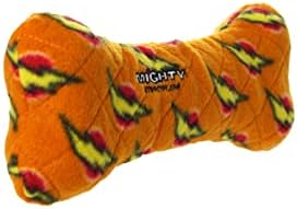 MIGHTY Tuffy 2 Pack Bone Dog Toy: Ultra Durable Plush Toy with Multiple Layers & Reinforced Seams, Washable and Floats, Vinyl Bone & Fleece