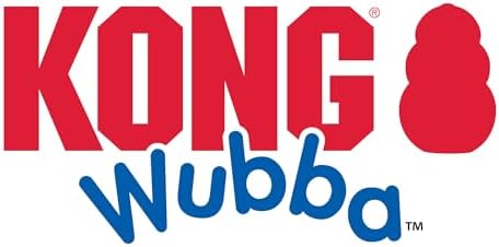 KONG Wubba Sport Dog Toy – Reinforced Tug & Toss Toy with Squeaker and Floppy Tails for Fetch & Interactive Play (Softball, Small)