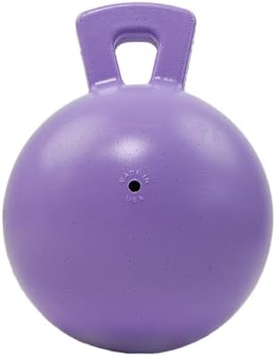 Jolly Pets Tug-n-Toss Heavy Duty Dog Toy Ball with Handle, 8 Inches/Large, Light Purple