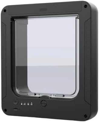 Cat Flap Door, Smart Cat Door for Interior & Exterior, Cat Flap Doors a Small Open Door for a Crate, Easy Installation Pet Doors for Cats Houses, Playpens, Cats delivery Room, etc. (Black)