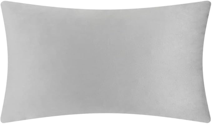 KINGROSE 3D Handmade Accent Pillow Cover Personalized Throw Pillow Cases Decorative Cushion Covers Home Decor for Girls Women Bedroom Couch Chair 12 x 20 Inches Light Grey | Personalized Pillowcase, Soft Solid Decorative Cushion Cover, For Home Girls W...