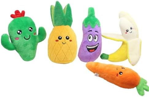 Dog Squeaky Toy Cartoon, Plush Adorable Puppy Teething Toy, Pet Interactive Toy for Fetch, Toss, Training, Indoor and Outdoor Play