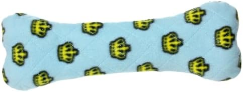 MIGHTY Tuffy Bone Dog Toy: Ultra Durable Plush Toy with Multiple Layers & Reinforced Seams, Washable and Floats, Vinyl Bone & Fleece