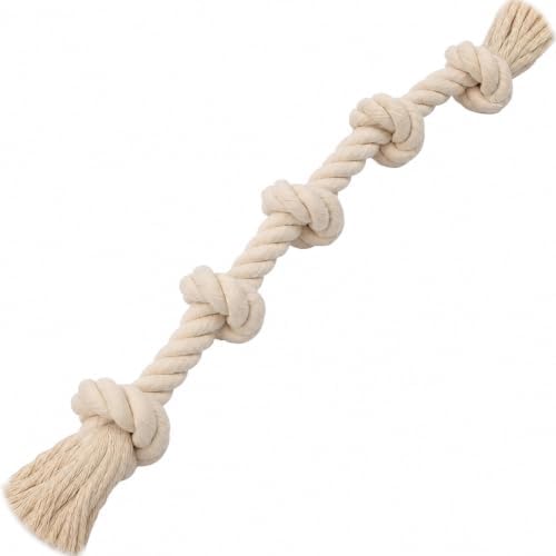 Tough Dog Rope Toy, 100% Natural Cotton, X Large - 3.3 Feet