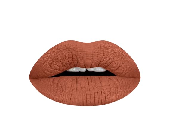 Aromi Matte Liquid Lipstick | Brown Nutmeg Lip Color, Long-lasting, Smudge, Smear, + Transfer Proof, Paraben, Phthalate, + Gluten Free, Vegan (Dark Caramel)