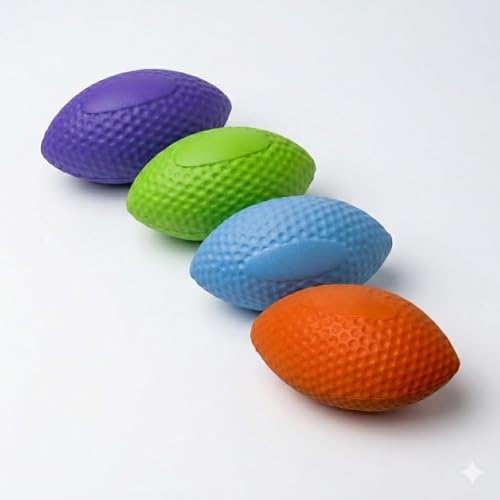 EVA bite-Resistant pet Football Dog Interactive Teething Toy can be Thrown and Bitten Training Ball Elastic and Light Human pet Throwing Ball (Purple)