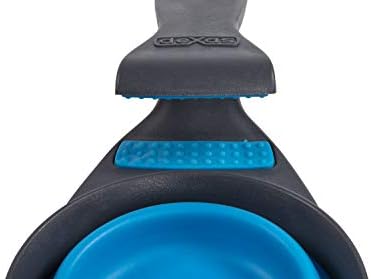 Dexas Popware for Pets Collapsible Klip Scoop, 3-in-1 Pet Food Scoop, Measuring Cup and Bag Clip, 1 Cup Capacity, Pro Blue