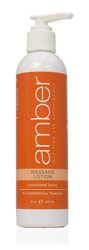 Amber Massage & Body Tangerine Basil Massage Lotion 8 oz
