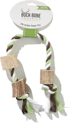 Buck Bone Organics Elk Antler Cotton Rope Chew Toy (Large/Jumbo)