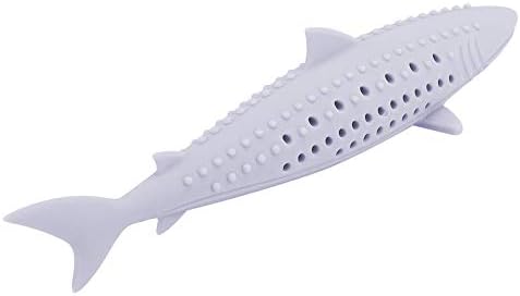 VINGVO Cat Teeth Cleaning Toy, Cat Teething Toys Silicone Molar Stick Catnip Toys Cat Toothbrush Cat Fish Shape Toothbrush with Catnip Chew Bite Teeth Cleaning Toy for Cats Kitten Kitty