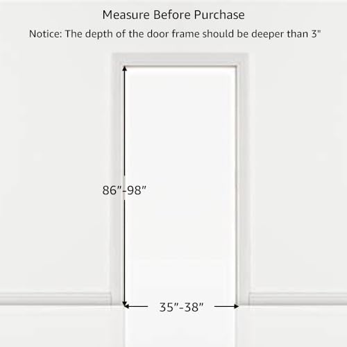 unipaws 86" High Extra Tall Cat Gate, Auto Closing and No Drilling, Black | Fit for 35"-38" Wide and 86"-98" Height Opening, Safety Gate for Doorway Hallway Stairs, Cat Dog Proof, Indoor Use