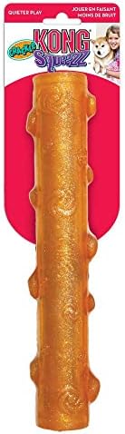 KONG - Squeezz Crackle Stick - Strong Indoor/Outdoor Dog Toy (Assorted Colors) - For Large Dogs