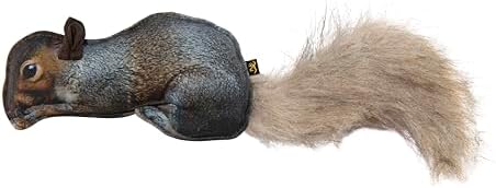 Browning Squirrel Fabric Squeaker Chew Toy Gray