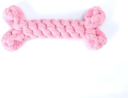 Bone-Shaped Dog Rope Chew Toy, Pink