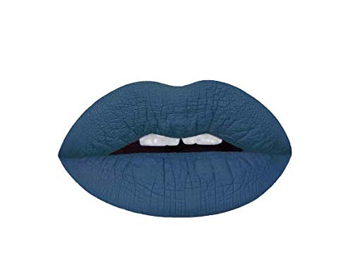 Aromi Dark Blue Matte Liquid Lipstick | Navy Lip Color, Vegan & Cruelty-free, Long-Lasting, Waterproof, Smudge Proof, Handmade (Blueberry Pie)