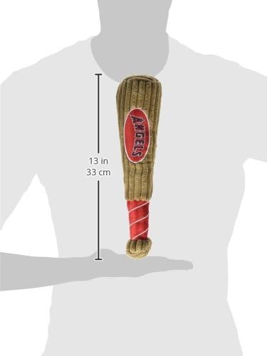 MLB LA Lakers Baseball Bat Toy for DOGS & CATS. Soft Corduroy Plush Dog Toy with Inner SQUEAKER, MLB Chew Toys for Dogs or Cats. Durable Fun Interactive Dog Toy with Team Names and Logo