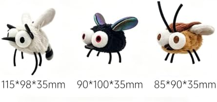 Interactive Cat Toy, Fluttering Electric Bug Cat Toy, with Vibrating Flapping Wings, Touch Activated Rechargeable Auto Motion Kitten Toy, Indoor Cats Self Play(Cockroaches)