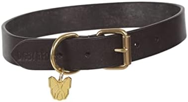Digby & Fox Flat Leather Dog Collar (X-Large, Brown)