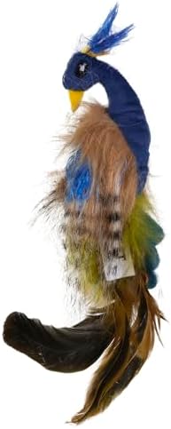 Pet Zone Pretty Peacock Feathered Plush Cat Toy with Catnip, Pack of 1