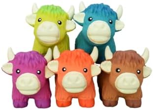 Multipet 3" Mini Latex Highland Cow Dog Toy - Brown