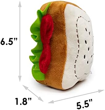 Buckle-Down Dog Toy, Plush Squeaker Scooby Doo Sandwich, Multi Color, 6" x 6", DTPT-SDBE