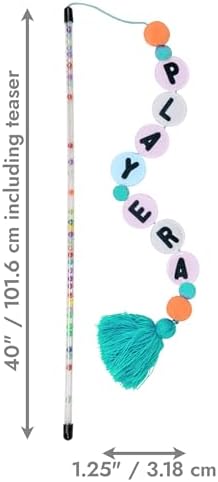 KONG Cat Teaser Wand Toy - Encourages Pouncing & Batting (Friendship)