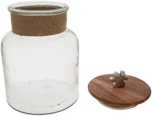 Hobby Lobby Paw Print Glass Treat Jar, Clear, 10" H x 6.5" W