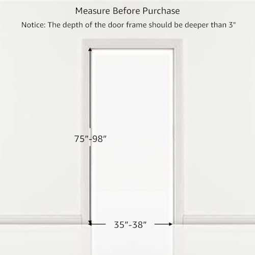 unipaws 75" High Extra Tall Cat Safety Gate for Doorway Hallway Stairs | Fit for 35"-38" Wide and 75"-98" Height Opening, Auto Closing and No Drilling, Cat Dog Proof, Indoor Use, White