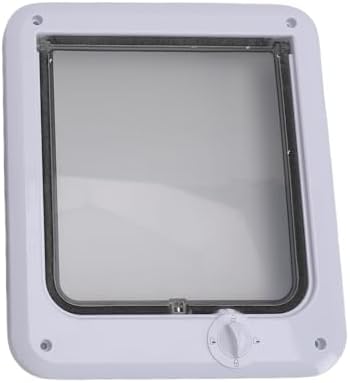 Cat Flap Privacy Door, 4 Way Control PP Plastic Pet Window Flap Screen Door for Home