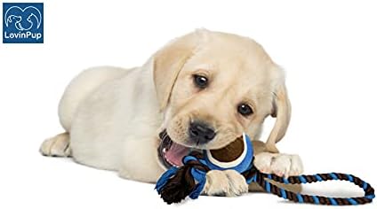 Dog Rope Toy with Tennis Ball (11”) – 3-Pack Red
