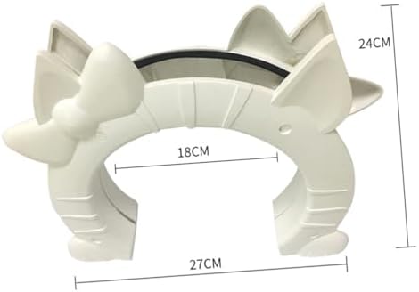 Plastic Cat Door for Puppy and Cat, Secure Entry White ABS Wide Opening