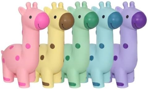 Multipet Minipet Latex Giraffe 5" Dog Toy with Squeaker (Assorted Color, 1 Pack)